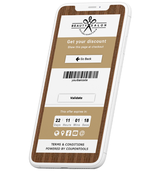 Digital Coupon Validation by importing your own barcodes and validation codes.